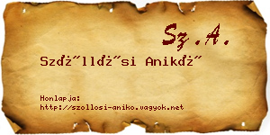 Szőllősi Anikó névjegykártya